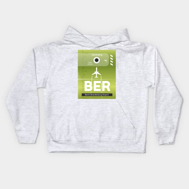 BER BERLIN AIRPORT CODE Kids Hoodie by Woohoo